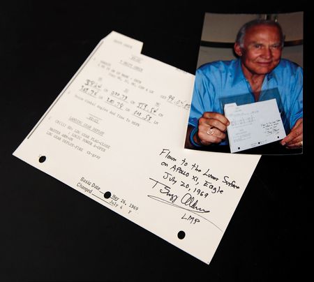 Lot #4051 Apollo 11 Lunar Surface Flown LM Prep Checklist with In-Flight Annotations by CDR Neil Armstrong Prior to the First Moon Landing – From the Private Collection of Buzz Aldrin - Image 1