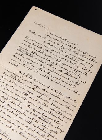 Lot #4034 Arthur Conan Doyle Handwritten Manuscript Page from the Sherlock Holmes Story 'The Crooked Man' - Image 1