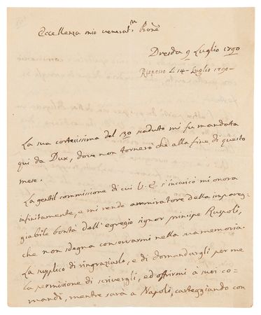 Lot #4033 Giacomo Casanova Rare Autograph Letter Signed on European Wars and Politics - Image 1