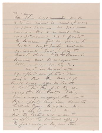 Lot #4004 John F. Kennedy Handwritten Manuscript on Security in the Middle East: 