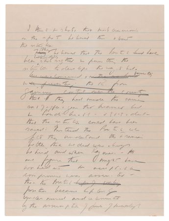 Lot #4004 John F. Kennedy Handwritten Manuscript on Security in the Middle East: 