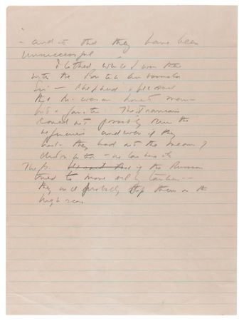 Lot #4004 John F. Kennedy Handwritten Manuscript on Security in the Middle East: 