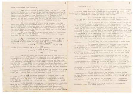 Lot #4049 Coco Chanel Rare Document Signed for Cannes Couture Workshop Lease - Image 2