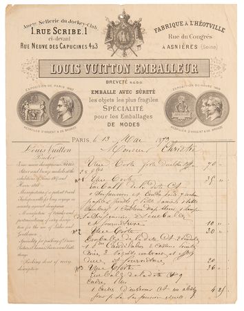 Lot #4048 Louis Vuitton Autograph Document Signed