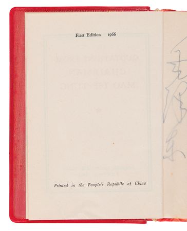 Lot #4023 Mao Zedong Historically Important Signed Book: Quotations from Chairman Mao (The Little Red Book) - Autographed for the Wife of Pakistan's Foreign Minister, with Photo Proof - Image 5