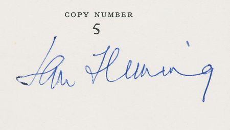 Lot #4037 Ian Fleming Limited Edition Signed Book - On Her Majesty's Secret Service, Presented to His Lover - Image 2