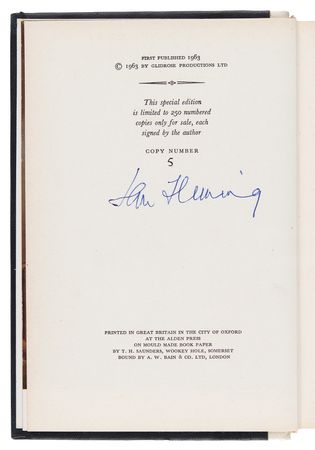 Lot #4037 Ian Fleming Limited Edition Signed Book - On Her Majesty's Secret Service, Presented to His Lover - Image 4