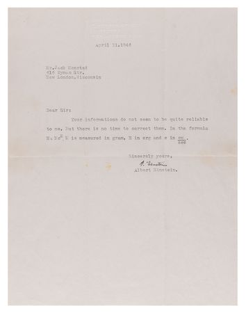 Lot #4016 Albert Einstein Rare Typed Letter Signed