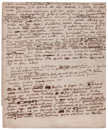 Lot #4007 Isaac Newton Handwritten Manuscript Criticizing Religion and the Papacy - Image 2