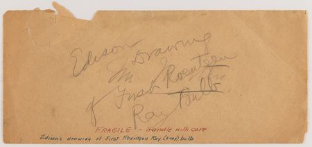 Lot #4011 Thomas Edison Handwritten Manuscript on X-Ray Experiments with Sketch of 