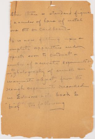Lot #4011 Thomas Edison Handwritten Manuscript on X-Ray Experiments with Sketch of 