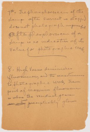 Lot #4011 Thomas Edison Handwritten Manuscript on X-Ray Experiments with Sketch of 