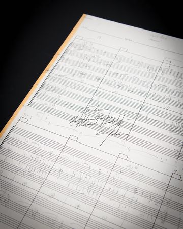 Lot #4046 Star Wars: John Williams Original Handwritten Music Manuscript for the Opening 'Star Wars Main Title' Theme - Image 1