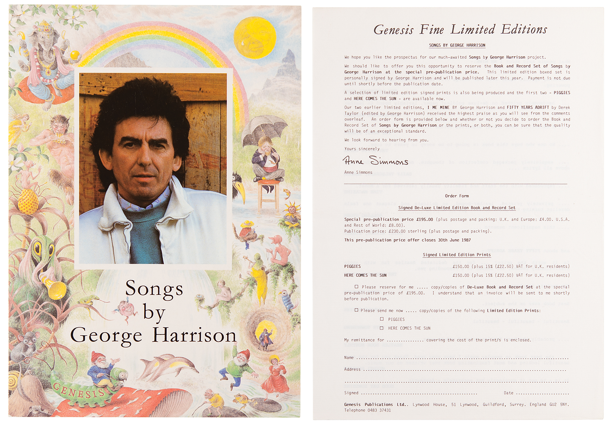 SONGS BY GEORGE HARRISON VOL.1（直筆サイン入） Songs by George Harrison