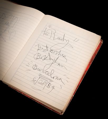Lot #548 Rock and Roll 1980s Autograph Book with Bob Dylan, The Clash, AC/DC, Ramones, and  (200+) More - Image 1