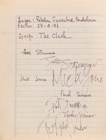 Lot #548 Rock and Roll 1980s Autograph Book with Bob Dylan, The Clash, AC/DC, Ramones, and  (200+) More - Image 3