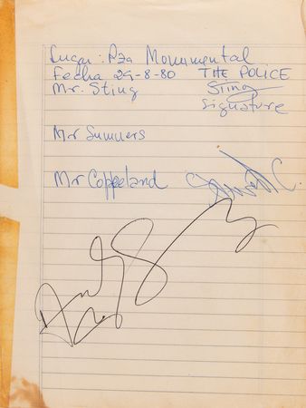 Lot #548 Rock and Roll 1980s Autograph Book with Bob Dylan, The Clash, AC/DC, Ramones, and  (200+) More - Image 6
