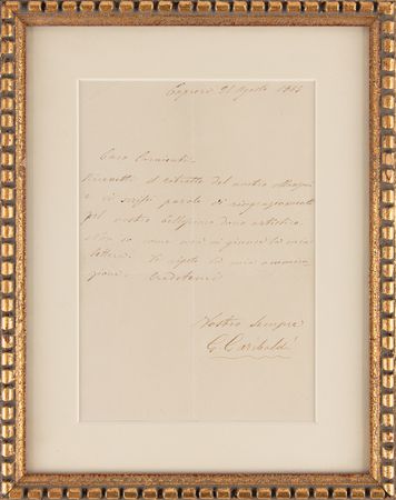 Lot #171 Giuseppe Garibaldi Autograph Letter Signed - Image 2