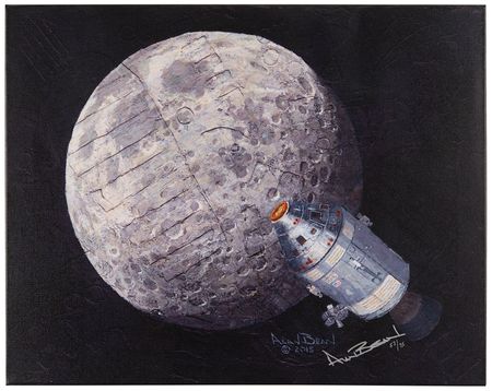 Lot #312 Alan Bean Signed Canvas Giclee Print: 'Rollin' Home' (Ltd. Ed. #57/75) - Image 1