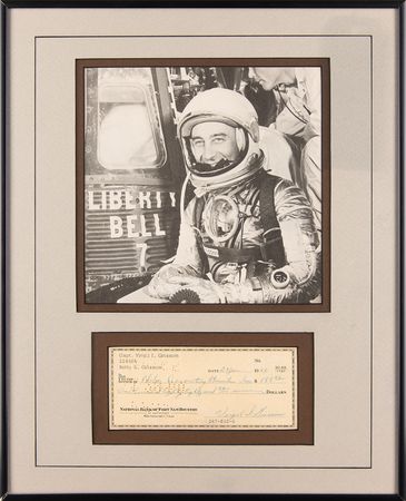 Lot #325 Gus Grissom Signed Check - Image 1
