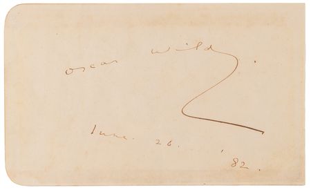 Lot #451 Oscar Wilde Autograph Quotation Signed - 'The Garden of Eros' - Image 1