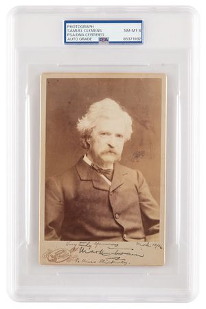 Lot #408 Samuel L. Clemens Signed Photograph as 