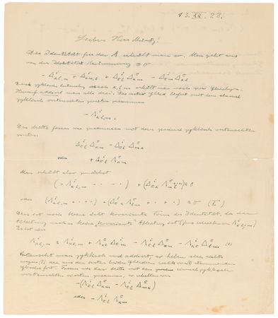 Lot #135 Albert Einstein Autograph Letter Signed, with Equations Related to His Work on Unified Field Theory - Image 2