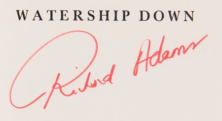 Lot #405 Richard Adams Signed Book - Watership Down (Ltd. Ed. #93/250) - With Original Watercolor by John Lawrence - Image 2