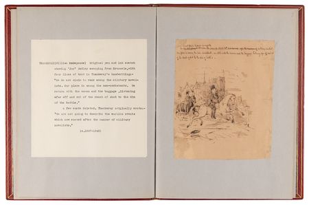 Lot #445 William Makepeace Thackeray Original Illustration and Handwritten Manuscript Page from Vanity Fair - Image 4