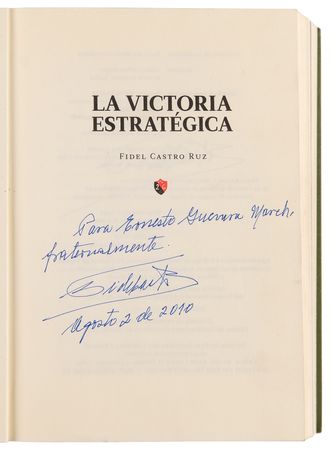 Lot #153 Fidel Castro Signed Book - The Strategic Victory - Image 4