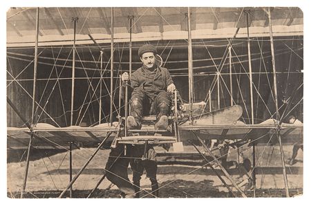 Lot #279 Aviation Pioneers (5) Early 20th Century Prints: Wright, Bleriot, Paulhan, and Latham - Image 5