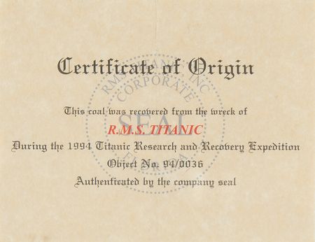 Lot #247 Titanic: Coal Piece Recovered from Wreck Site - Image 4