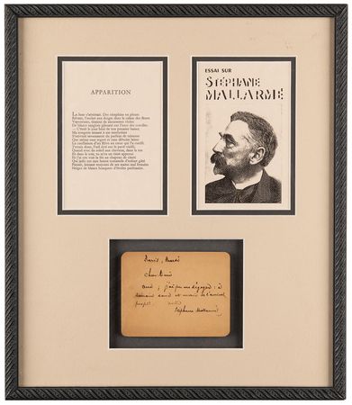 Lot #497 Stéphane Mallarmé Autograph Letter Signed - Image 1