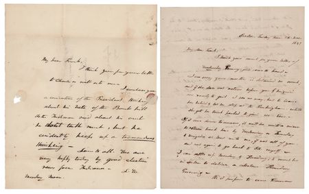 Lot #256 Levi Woodbury (2) Autograph Letters Signed - Image 1
