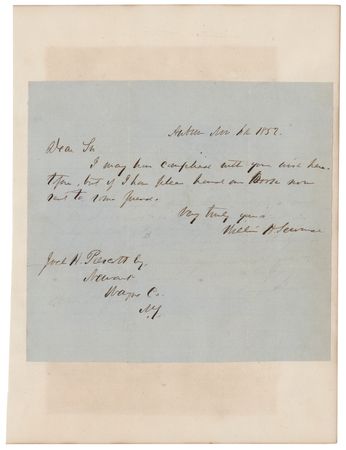 Lot #231 William H. Seward Autograph Letter Signed - Image 2