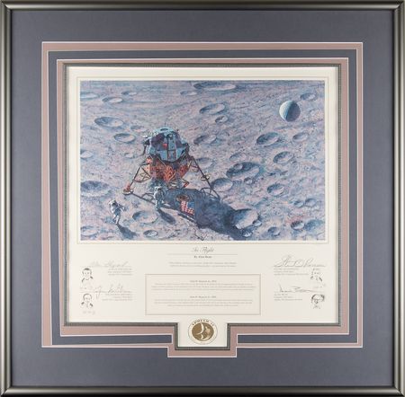 Lot #300 Apollo 14 Signed Limited Edition Lithograph by Alan Bean - 'In Flight' - Image 1