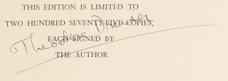 Lot #482 Theodore Dreiser Signed Book - My City (Ltd. Ed. #85/275) - Image 2
