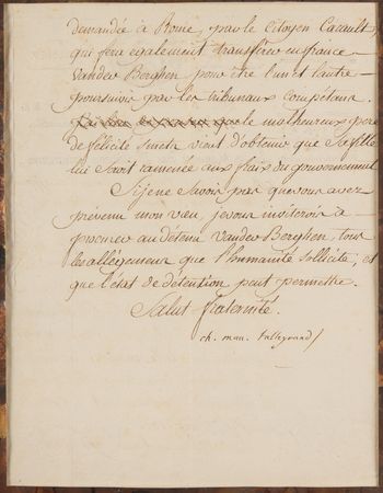 Lot #243 Charles Maurice de Talleyrand Document Signed - Image 2