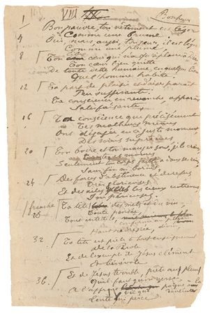 Lot #449 Paul Verlaine Autograph Manuscript Signed - Draft of a Poem for 'Bonheur' - Image 2