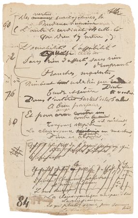 Lot #449 Paul Verlaine Autograph Manuscript Signed - Draft of a Poem for 'Bonheur' - Image 4