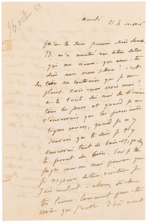 Lot #417 Gustave Flaubert Autograph Letter Signed on Writing Madame Bovary: 