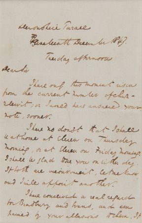 Lot #413 Charles Dickens Autograph Letter Signed on A Christmas Carol: 