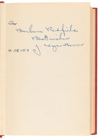 Lot #183 J. Edgar Hoover Signed Book - Masters of Deceit - Image 4