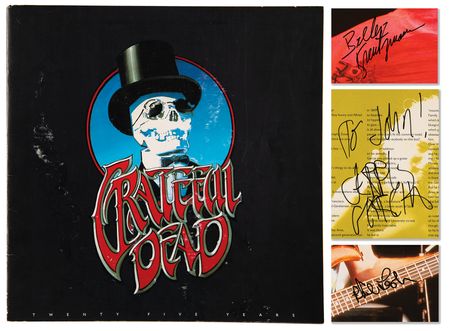 Lot #639 Grateful Dead Signed 1990 Tour Program - Jerry Garcia, Phil Lesh, and Billy Kreutzmann - Image 1