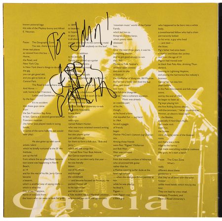 Lot #639 Grateful Dead Signed 1990 Tour Program - Jerry Garcia, Phil Lesh, and Billy Kreutzmann - Image 3