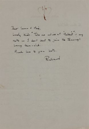 Lot #865 Elizabeth Taylor and Richard Burton (2) Autograph Letters Signed to Sammy Davis, Jr. and May Britt - Image 2