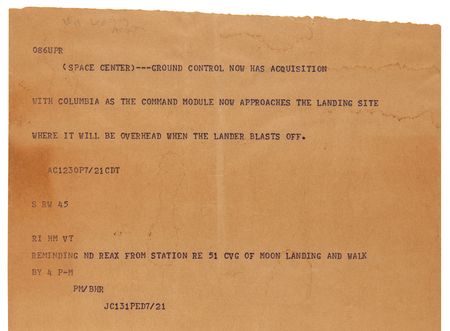 Lot #298 Apollo 11 Original UPR Teletype Roll - Image 7