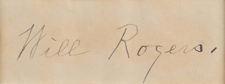 Lot #842 Will Rogers Signature - Image 2