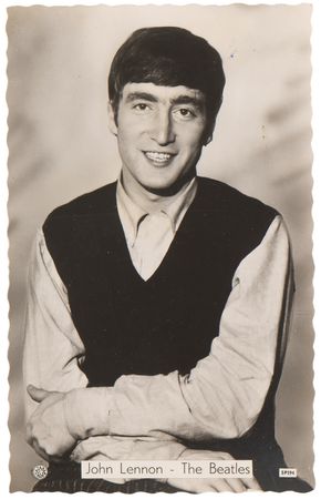 Lot #538 Beatles: John Lennon Signed Self-Portrait Sketch - Image 2