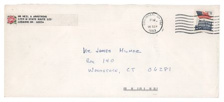 Lot #308 Neil Armstrong Autograph Note Signed - Image 2